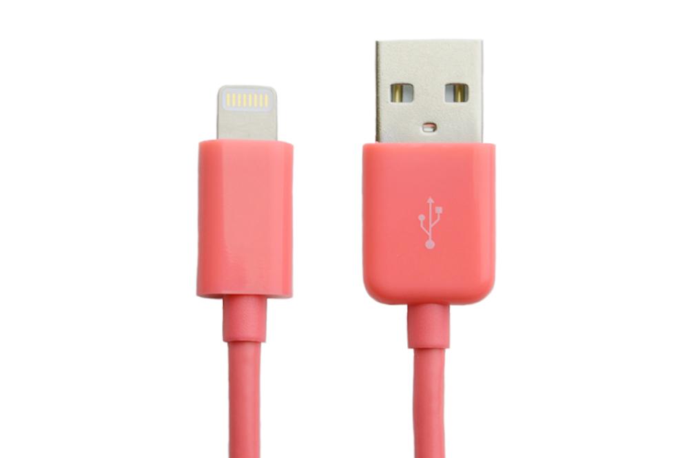 4ft MFi Certified Lightning to USB Sync and Charge Cable (Pink) - Image 2