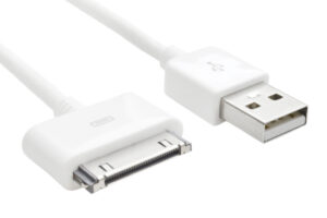 3ft White Dock Connector to USB Cable