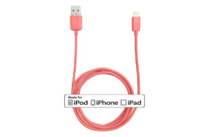 4ft MFi Certified Lightning to USB Sync and Charge Cable (Pink)