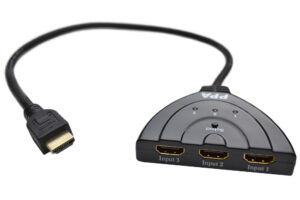 3 Port HDMI Switch with Built-in Cable
