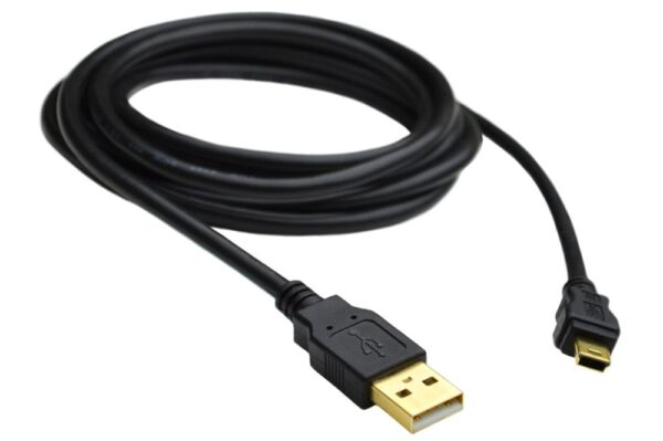 Black Gold-Plated USB 2.0 Cable for Muse ClipR 6ft