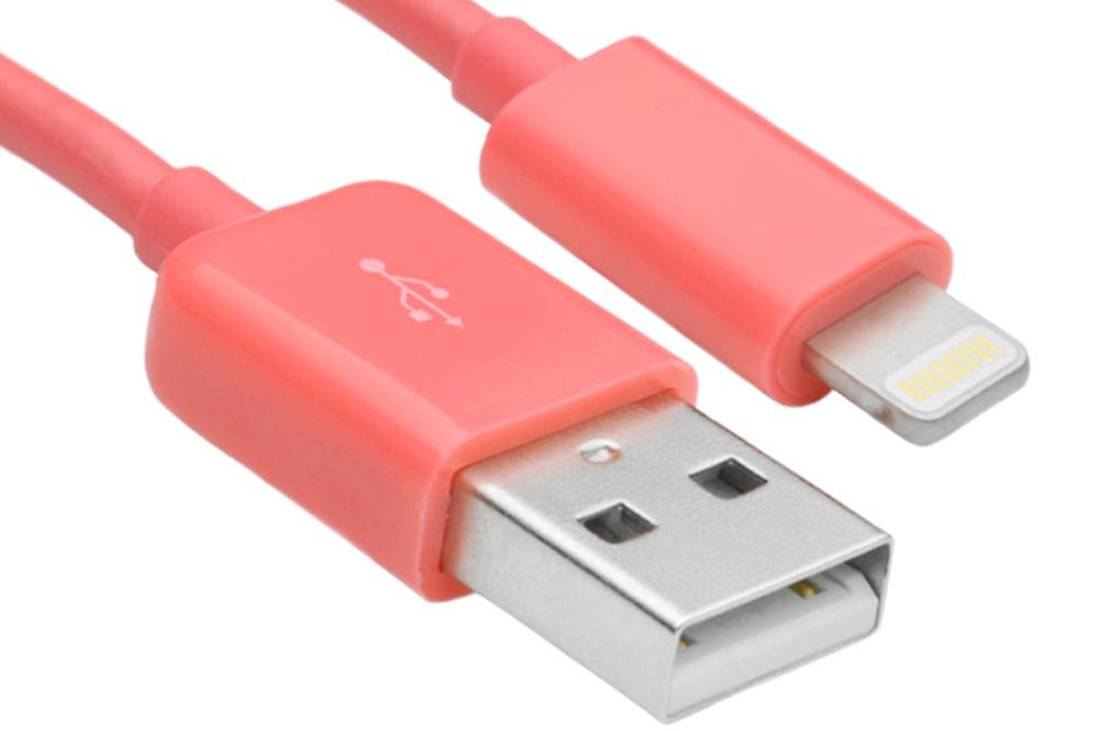 4ft MFi Certified Lightning to USB Sync and Charge Cable (Pink) - Image 3