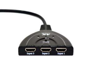3 Port HDMI 4K Switch w/ Built-in Cable