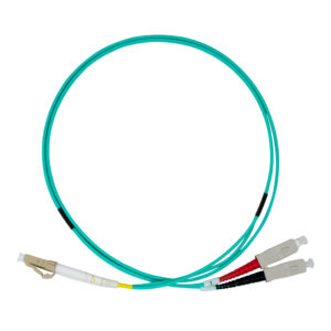 Fiber LC-SC Multi Mode OM4 3.0mm Duplex LSZH Aqua Jacket
